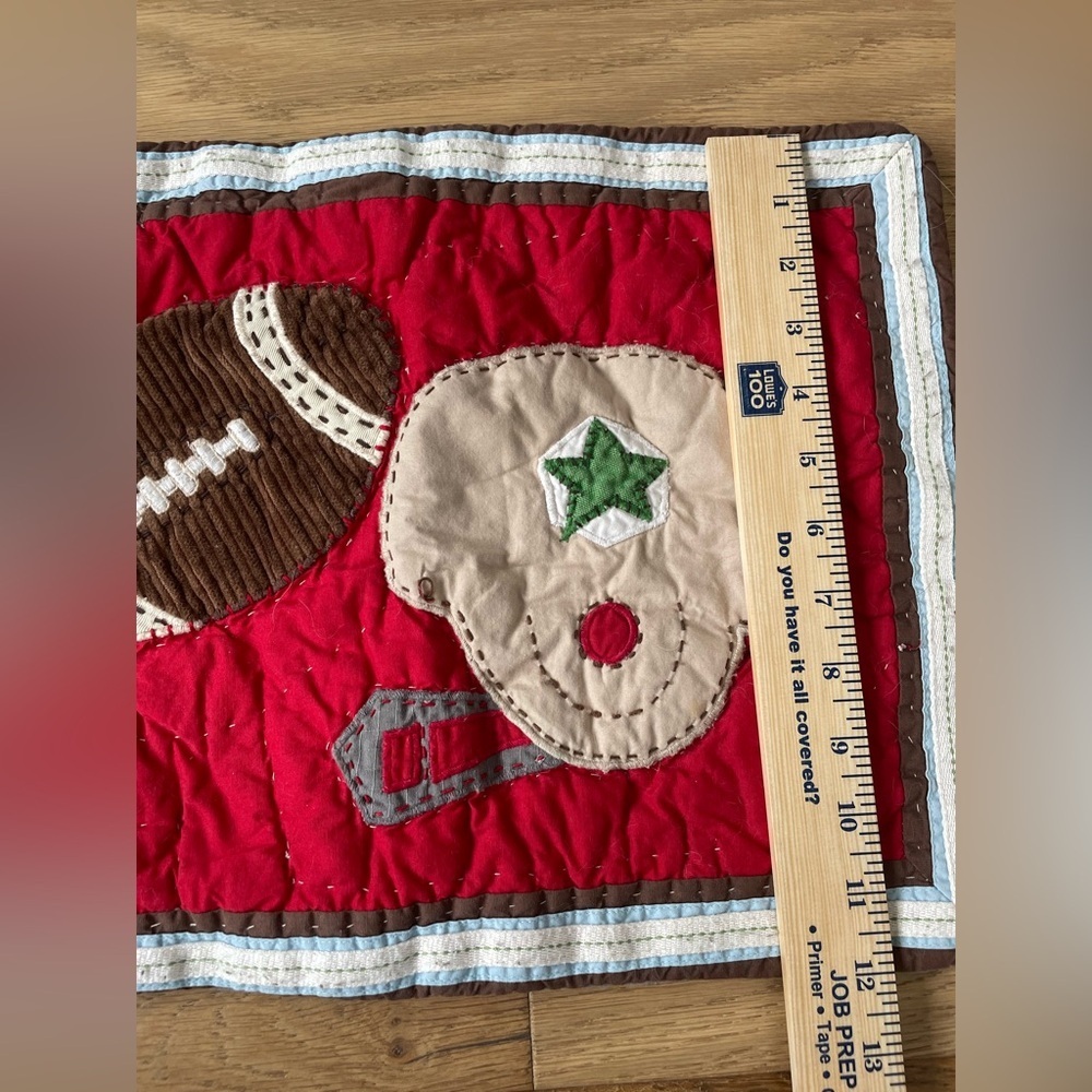 Pottery barn football embroidered sham pillow case - Picture 3 of 3
